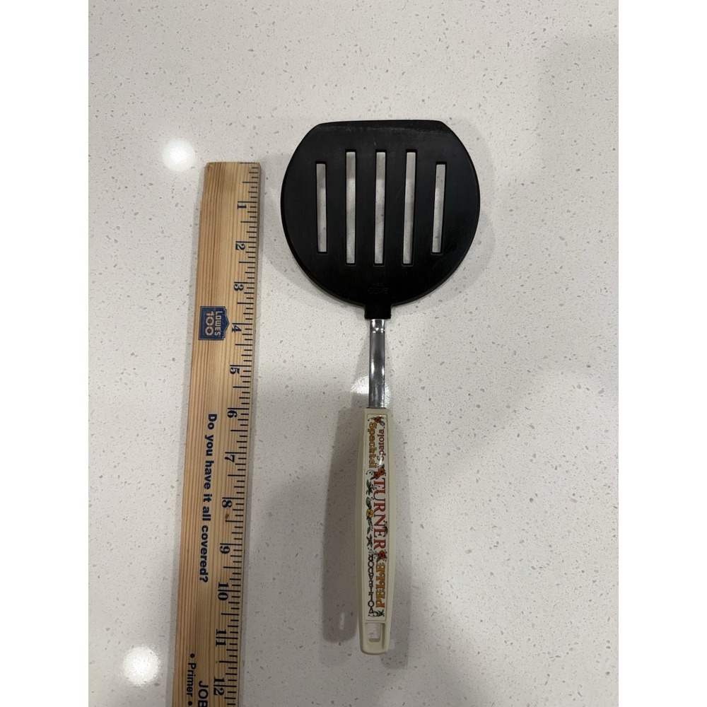 Vtg Ekco USA 11" Nylon Wide Spatula Flipper Turner Floral